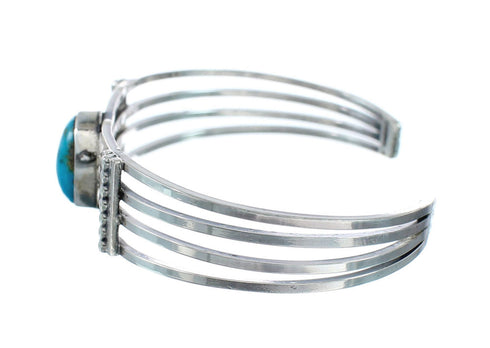 Native American Sterling Silver Navajo Turquoise Cuff Bracelet JX128646